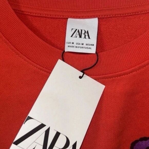 Zara Men's Orange Pullover Crewneck
Sweatshirt(Size Medium) - Picture 9 of 9